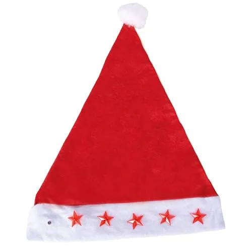 P'tit Clown cappello Mamma Natale rosso stelle luminose