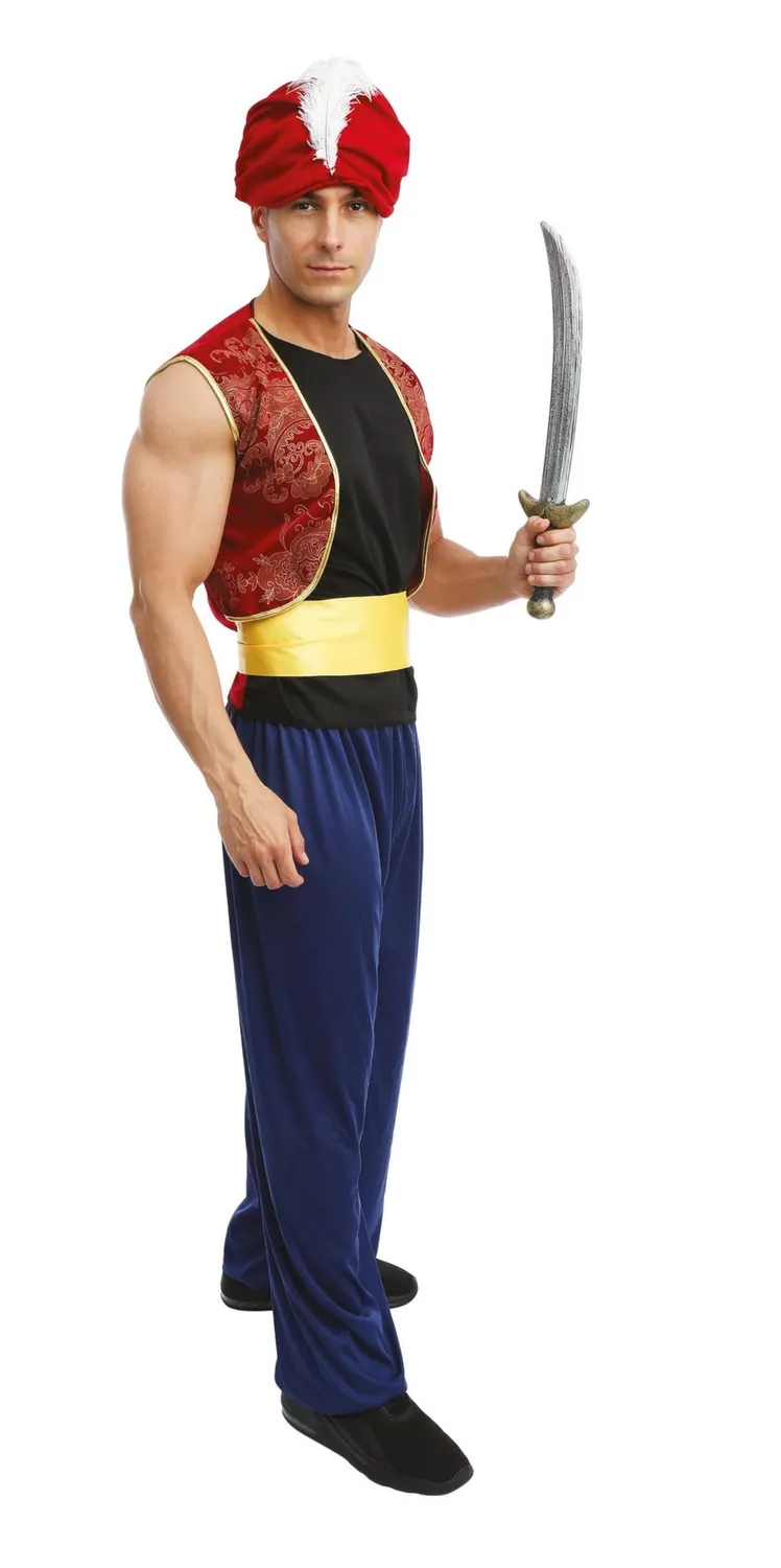 P'tit Clown principe orientale costume adulto L-XL poliestere