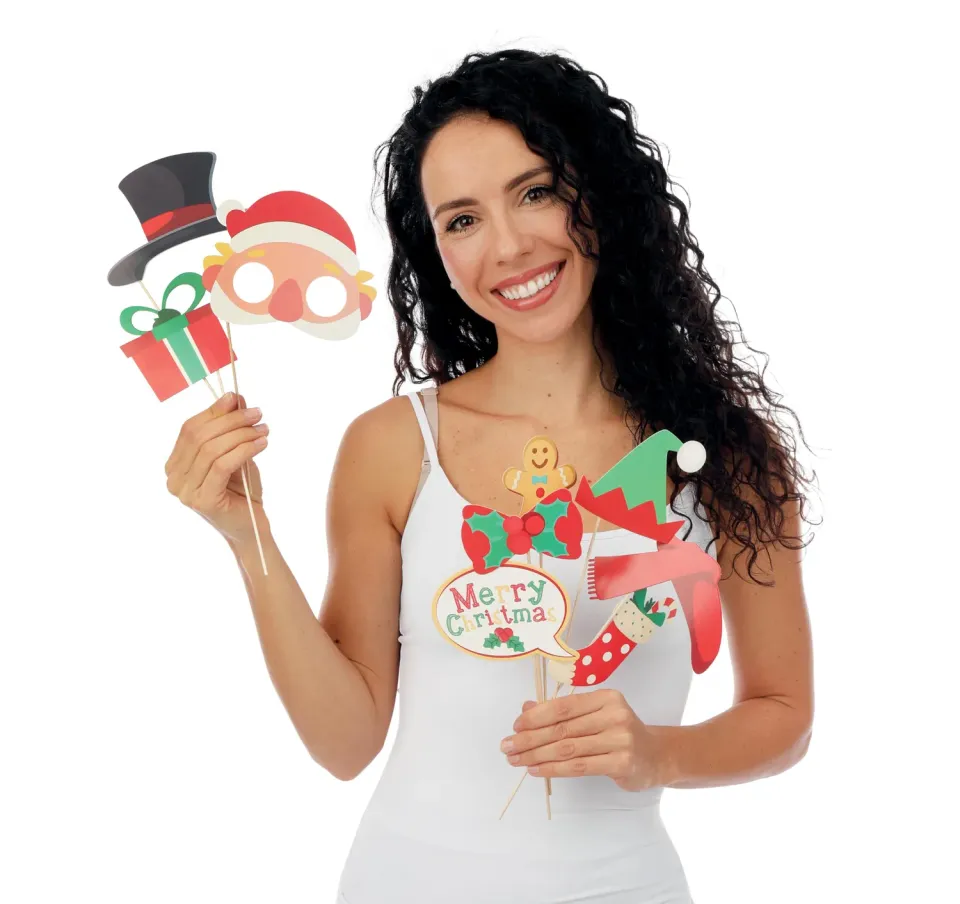 P'tit Clown 23657 photobooth Christmas set 9 pezzi