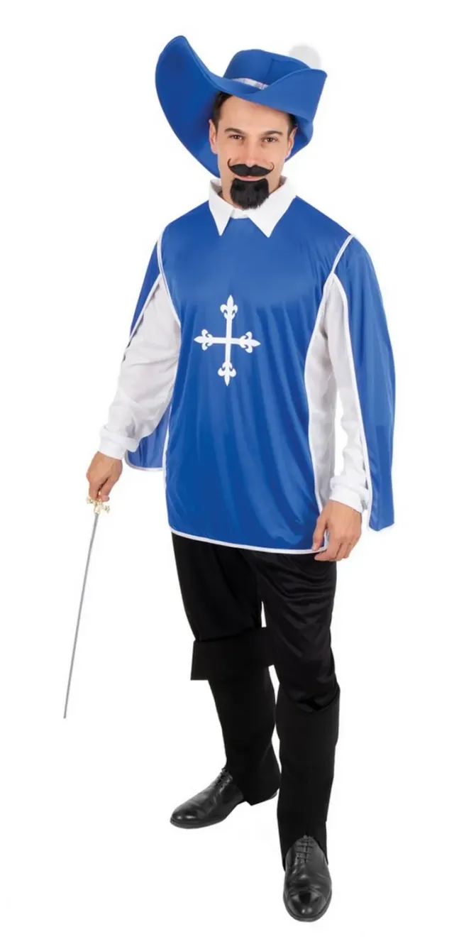 P'tit Clown Moschettiere costume adulto L-XL completo