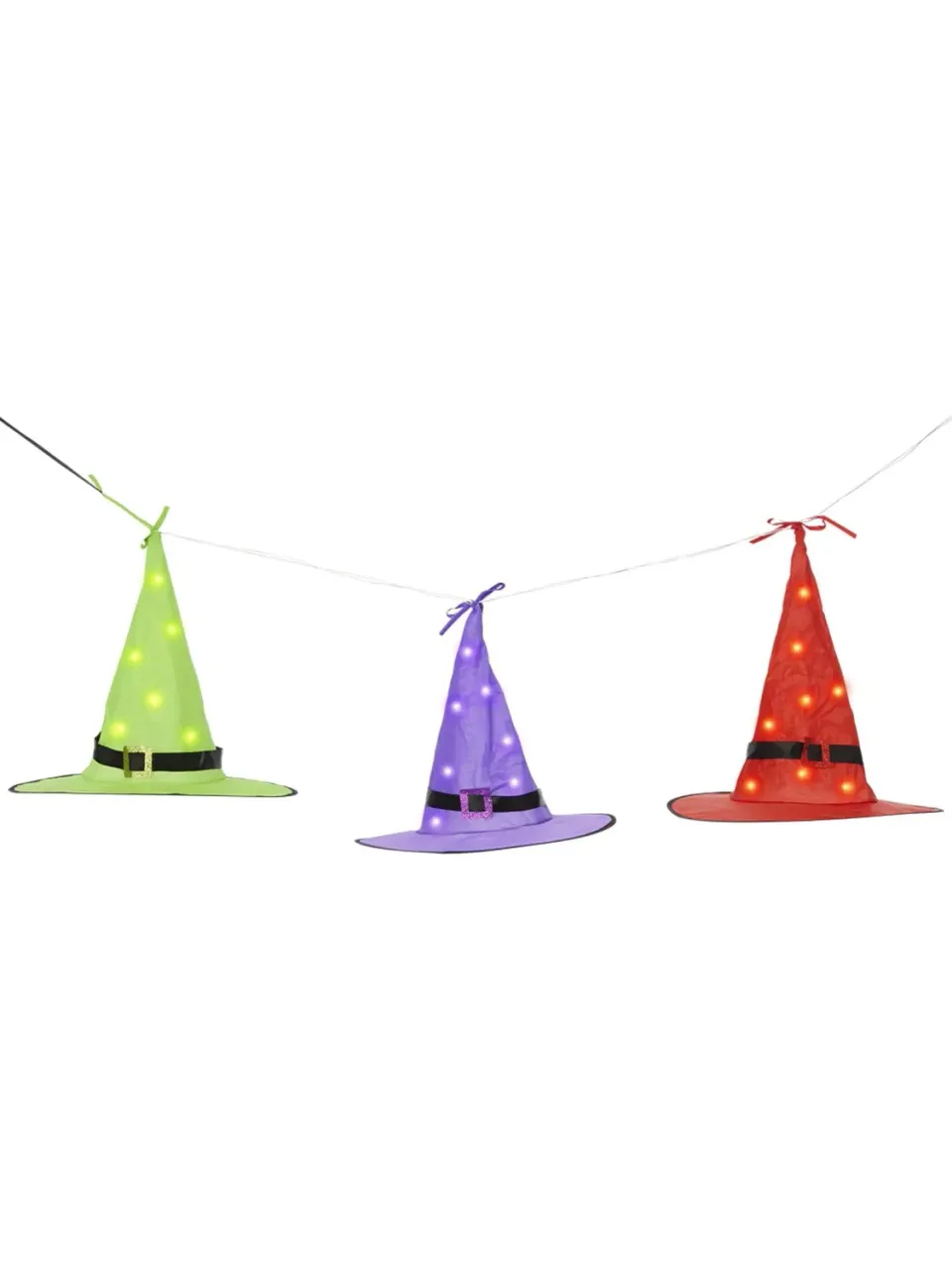 Smiffys LED Floating Witch Hats decorazione 3 pezzi