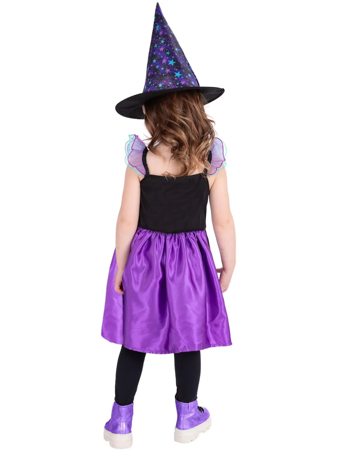 Smiffys Starry Night Witch costume strega bambina con cappello