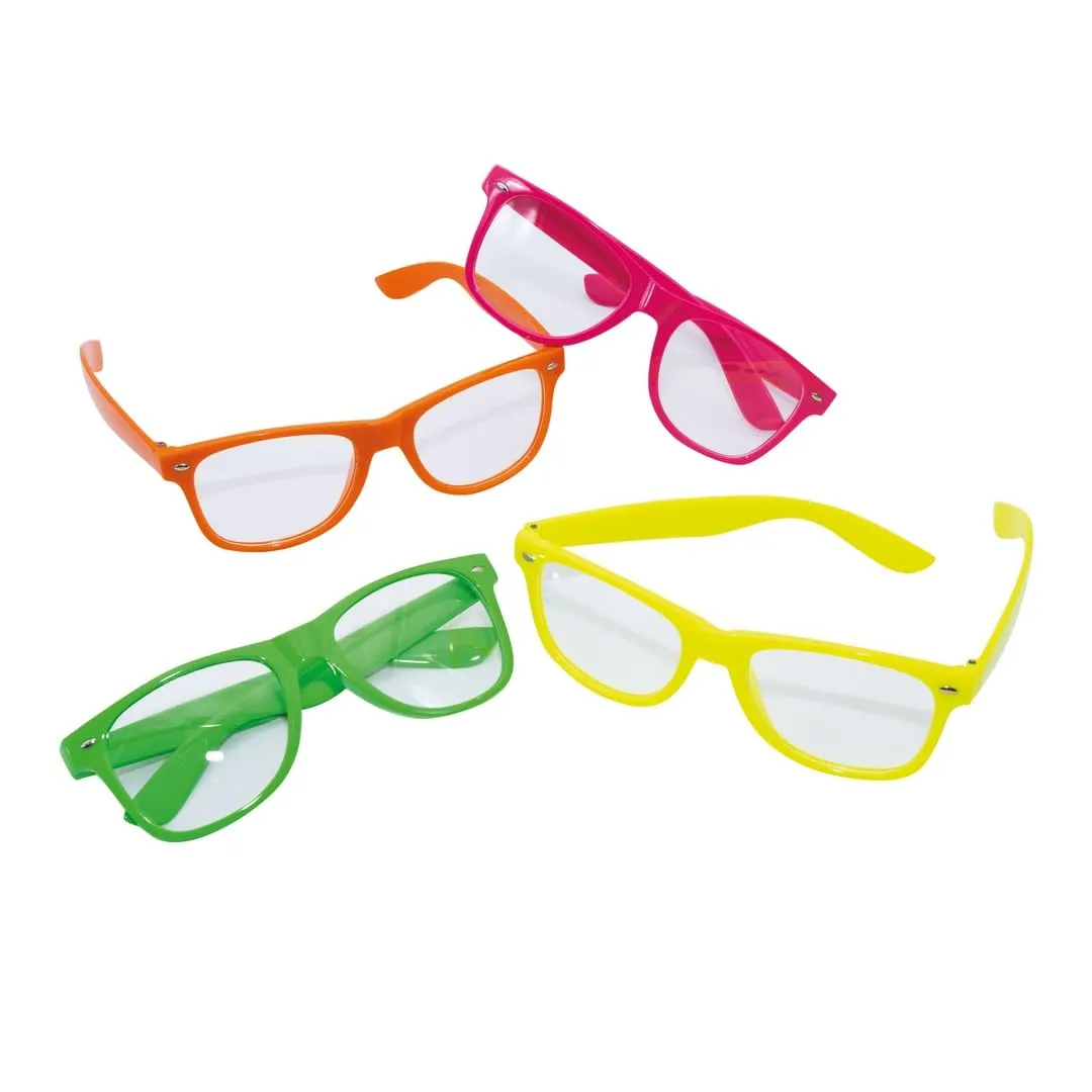 P'tit Clown Re22673 set 4 occhiali fluorescenti fluo