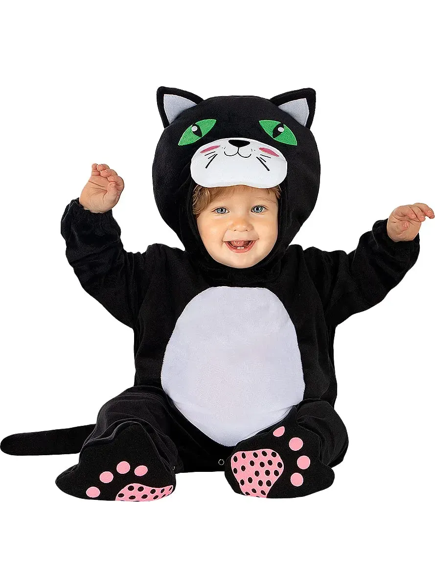 Funidelia Costume da Gatto bebè Nero 12-24 mesi
