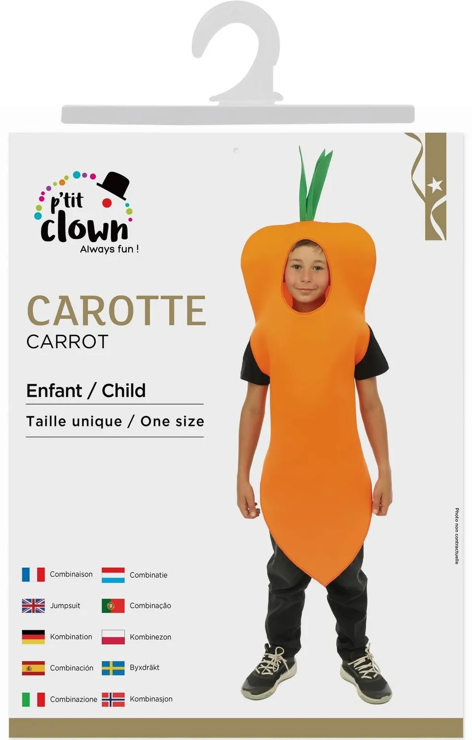 P'tit Clown frutta e verdura costume banana bambino taglia unica