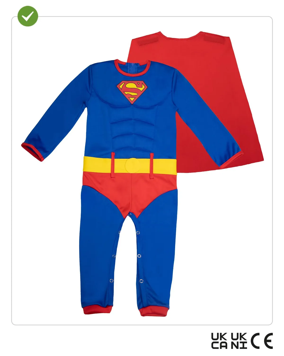 Funidelia Superman costume neonato 12-24 mesi mantello