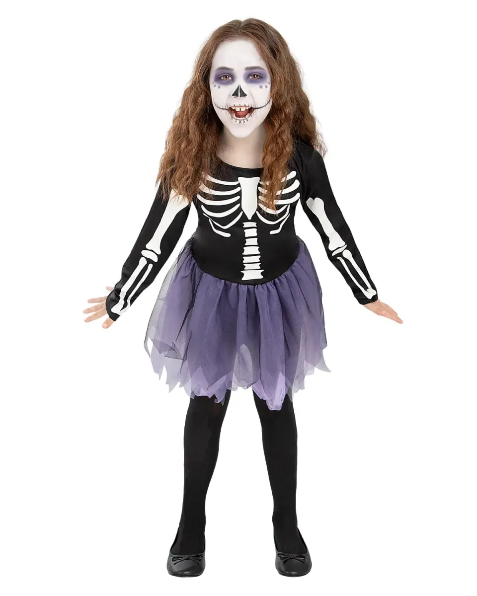 Funidelia Scheletro costume bambina nero con ossa
