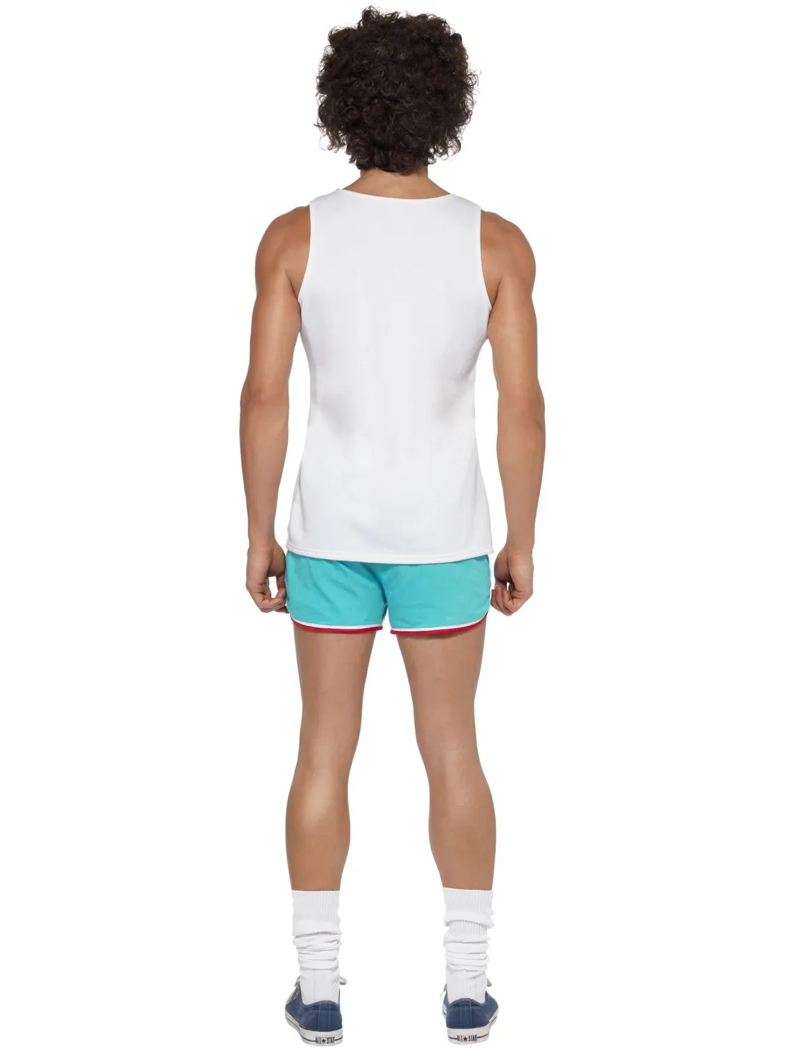 Smiffys 118118 Runner costume uomo bianco con shorts