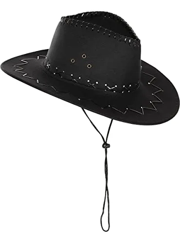 Funidelia Western Cowboy cappello adulto nero