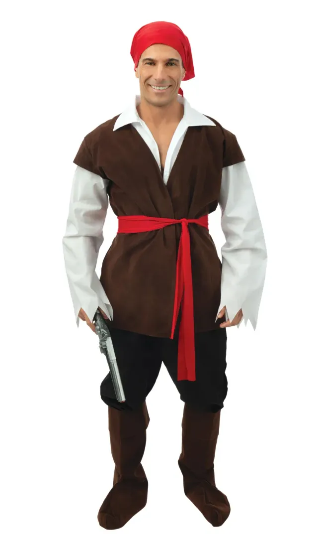 P'tit Clown Costume Pirata Uomo L-XL Multicolore 6 Pezzi