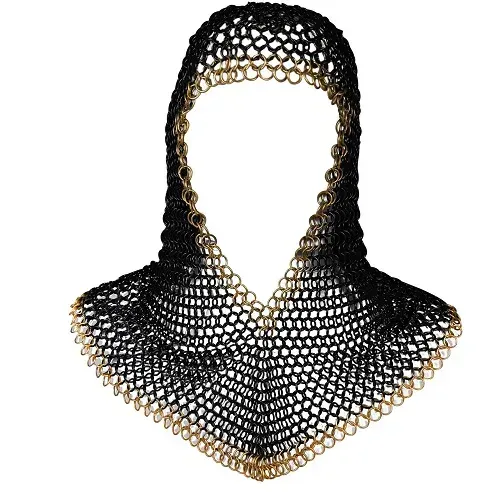 La Bottega di Merlino Camaglio cotta di maglia acciaio brunito