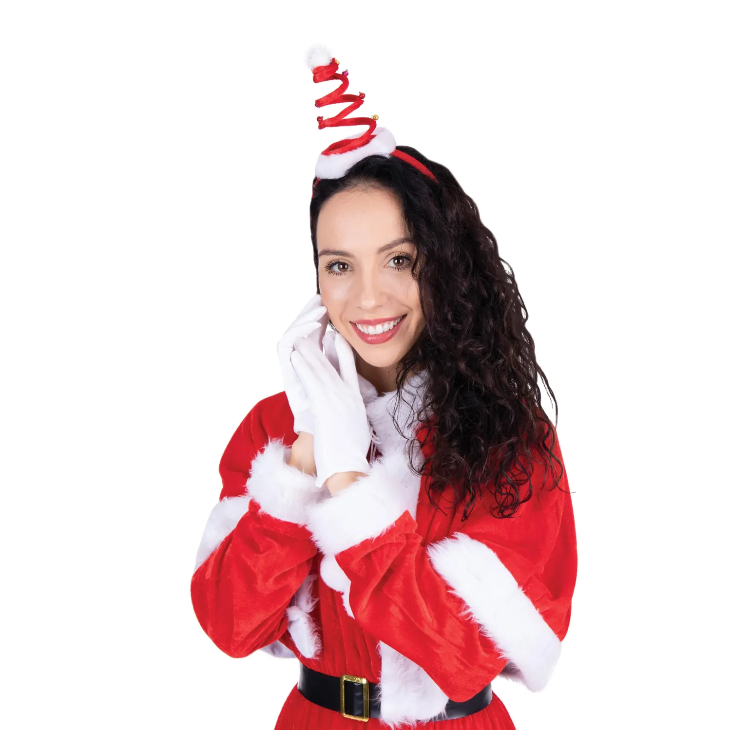 P'tit Clown re22374 Cerchietto Albero Natale Molla Rosso