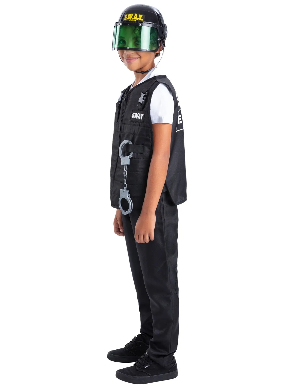 Smiffys Swat costume bambino nero 4-6 anni set