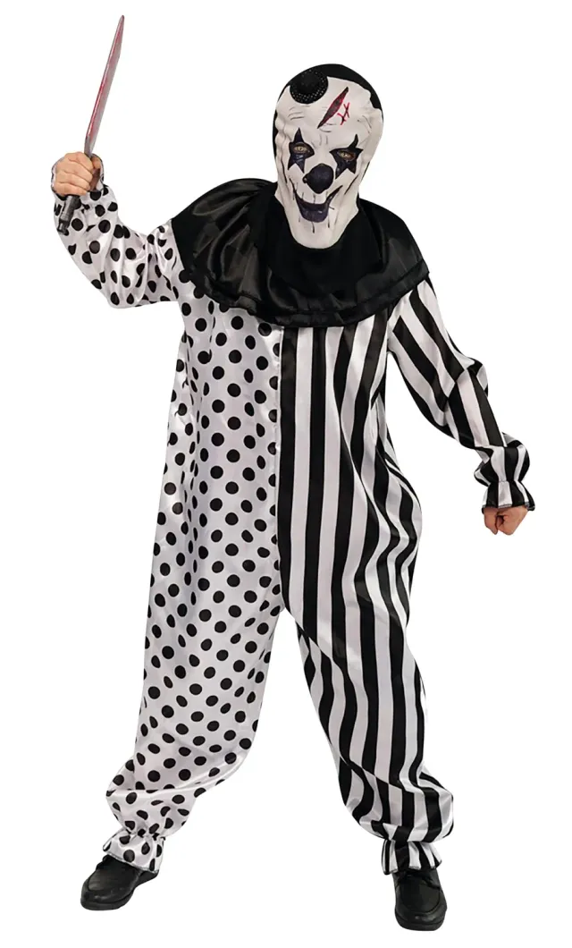 P'tit Clown Costume Arlecchino Horror Adulto Halloween