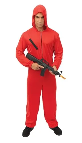 P'tit Clown Vegaoo Tuta Rossa Rapinatore costume adulto S/M