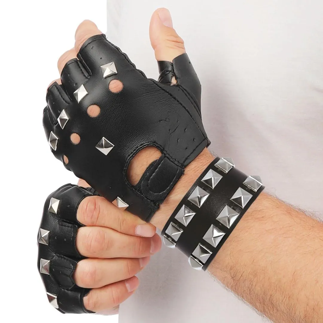 P'tit Clown 18420 braccialetto punk nero 5,5 cm