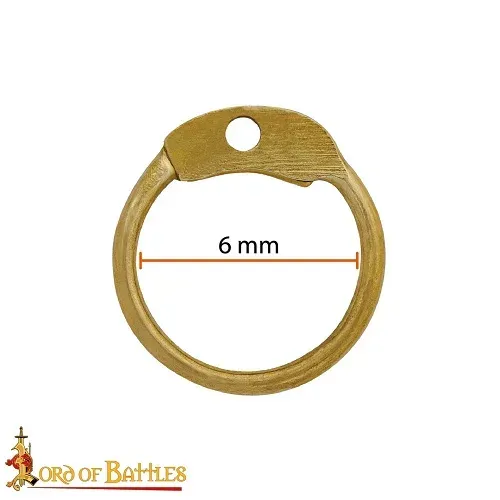 La Bottega di Merlino Anelli ottone 6mm 200g rivetti