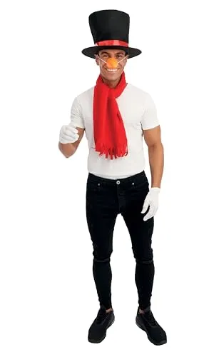 P'tit Clown re23654 set costume pupazzo di neve adulto taglia unica