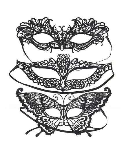 P'tit Clown 16116 mascherina pizzo nero donna taglia unica