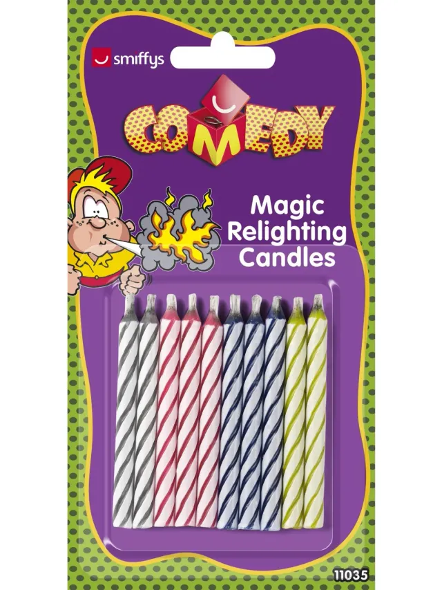 Smiffys Magic Relighting Candles candeline magiche 10 pezzi
