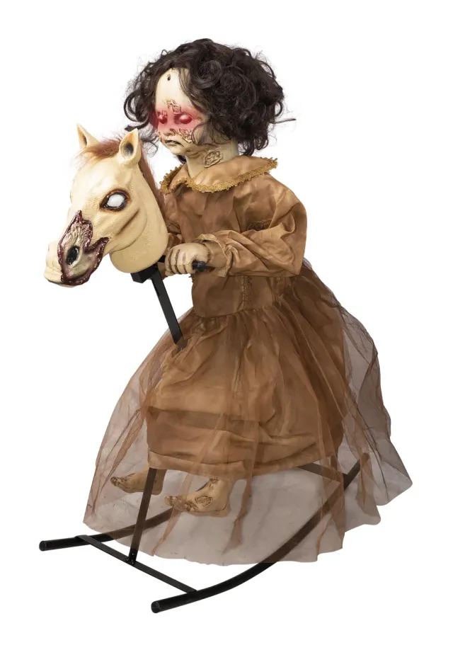 P'tit Clown 17121 animatronic bambina cavallo dondolo 100 cm