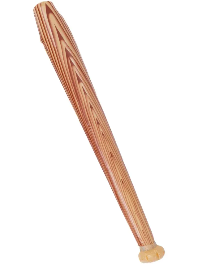 Smiffys Mazza da Baseball Gonfiabile effetto legno