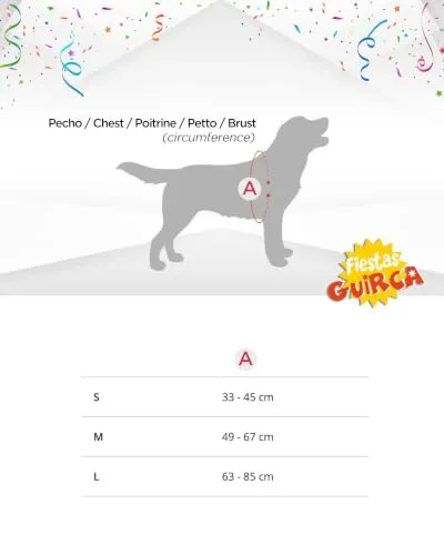 Fiestas Guirca Bambola Diabolica costume cane S blu