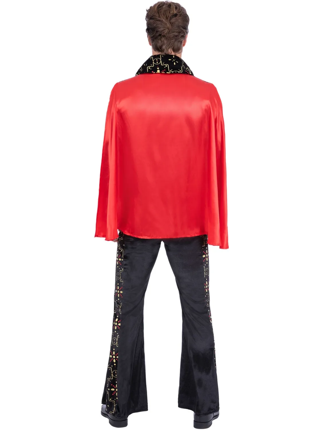 Smiffys Elvis Black costume uomo nero M strass