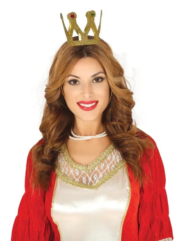 Fiestas Guirca Corona Diadema Regina Accessorio con Gemme