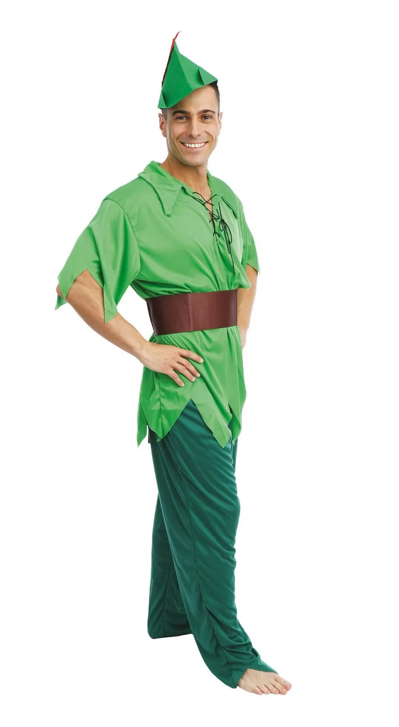 P'tit Clown Peter costume adulto verde Carnevale fiaba