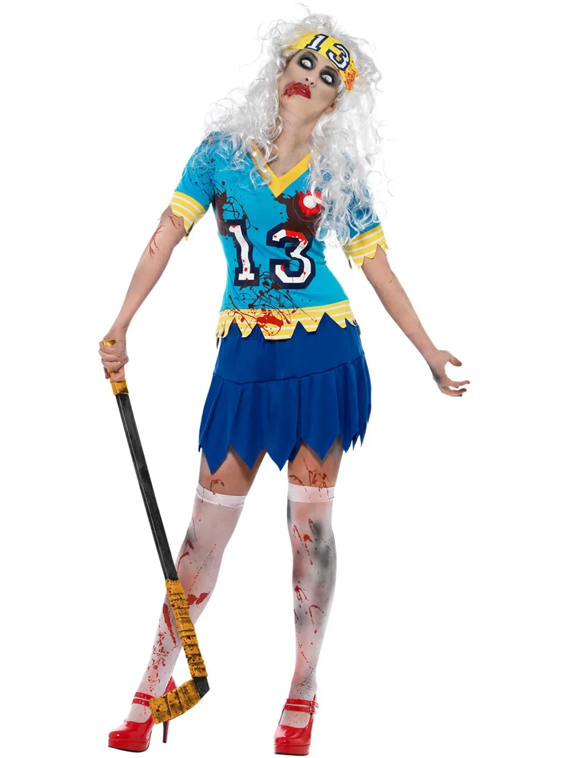 Smiffys mazza hockey insanguinata 97cm horror 2 pezzi