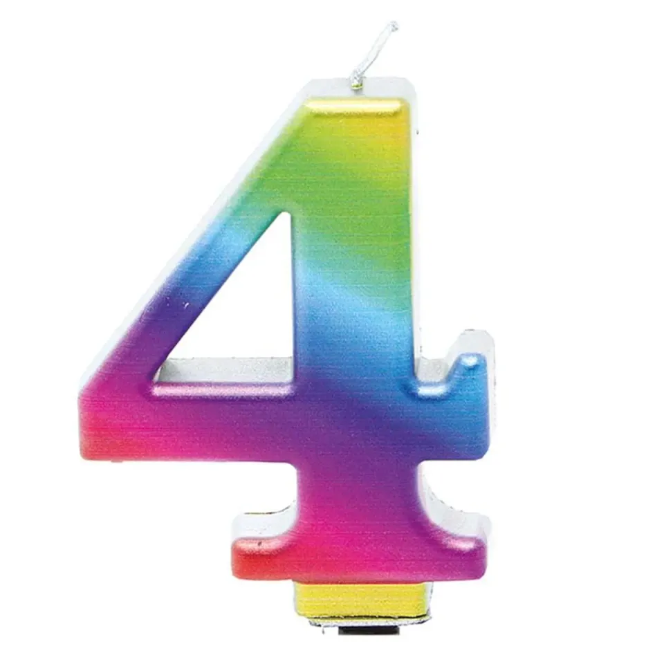 Fiestas Guirca Candela Numero 8 cm Torta Multicolore