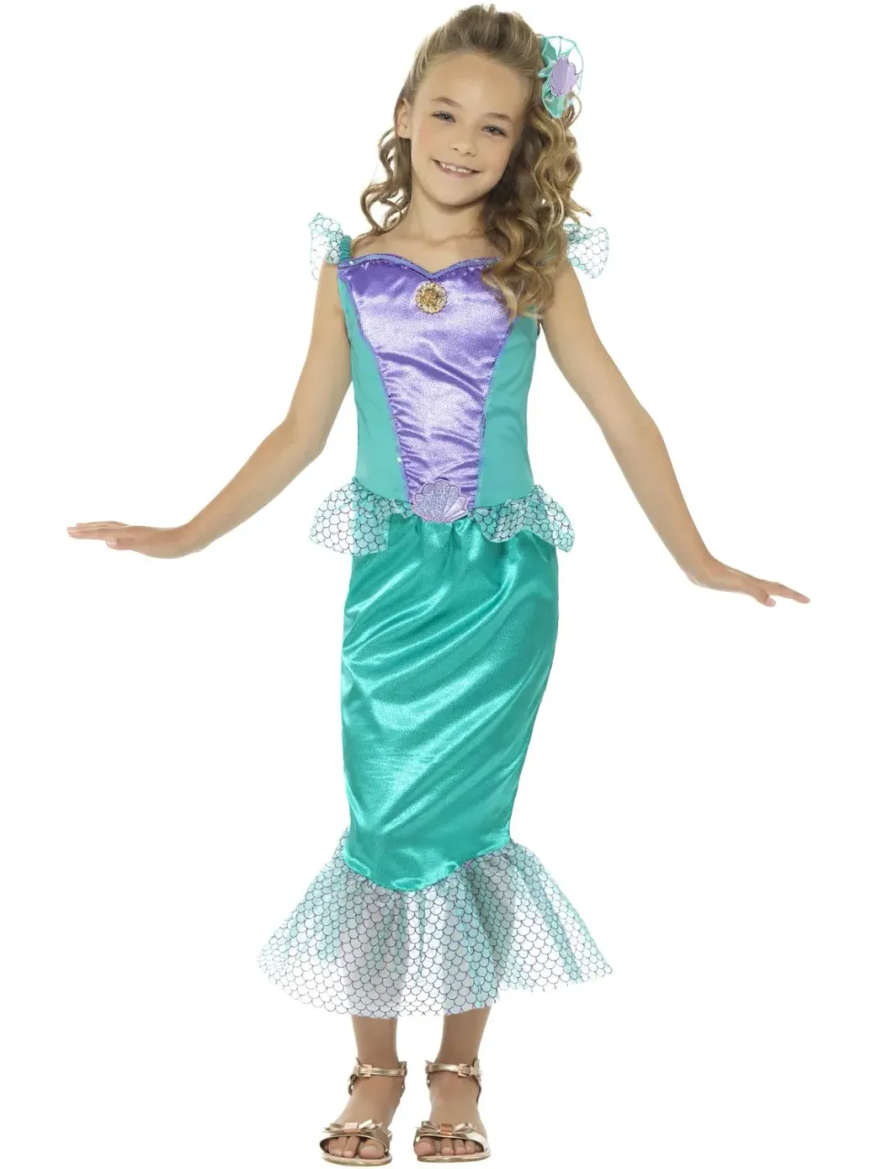 Smiffys Deluxe Mermaid costume sirena bambina M teal