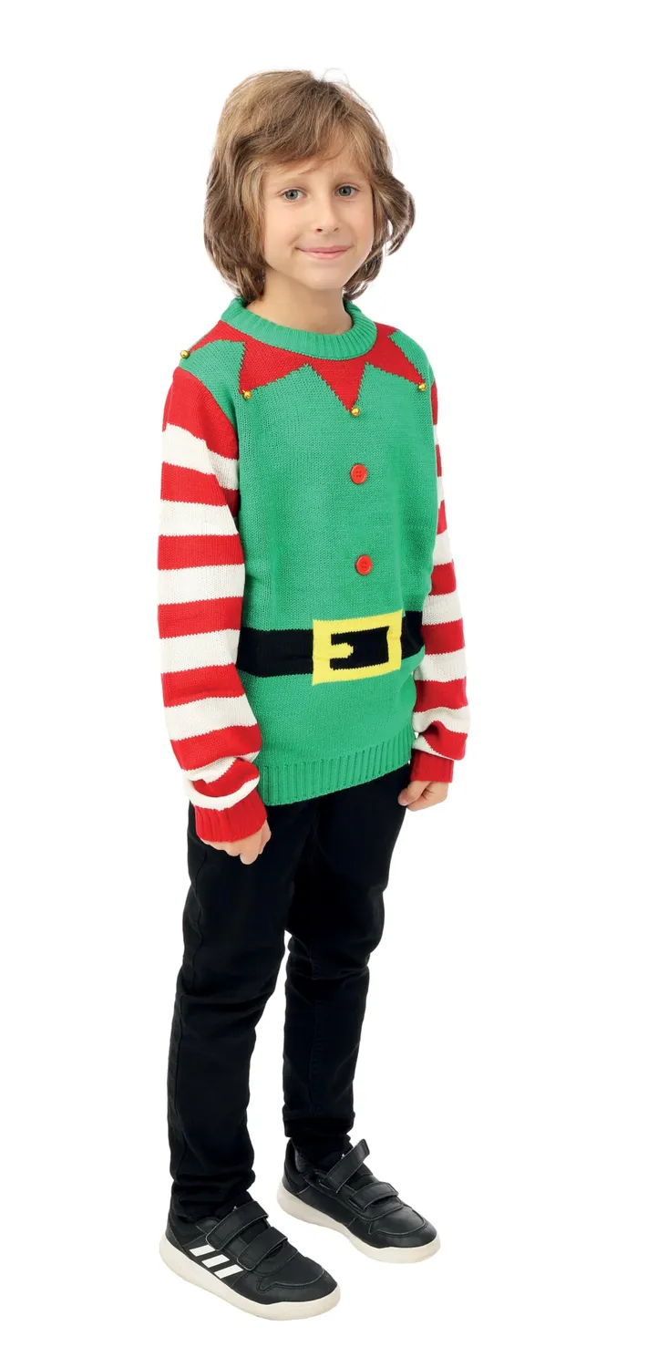 P'tit Clown re48135 maglione Natale elfo 10/12 anni