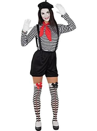 Funidelia Costume Mimo donna nero taglia S-M per Carnevale