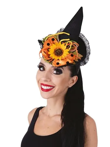 P'tit Clown 22975 cerchietto cappello con fiori nero