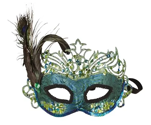 P'tit Clown 23375 maschera lupo pavone paillettes lusso