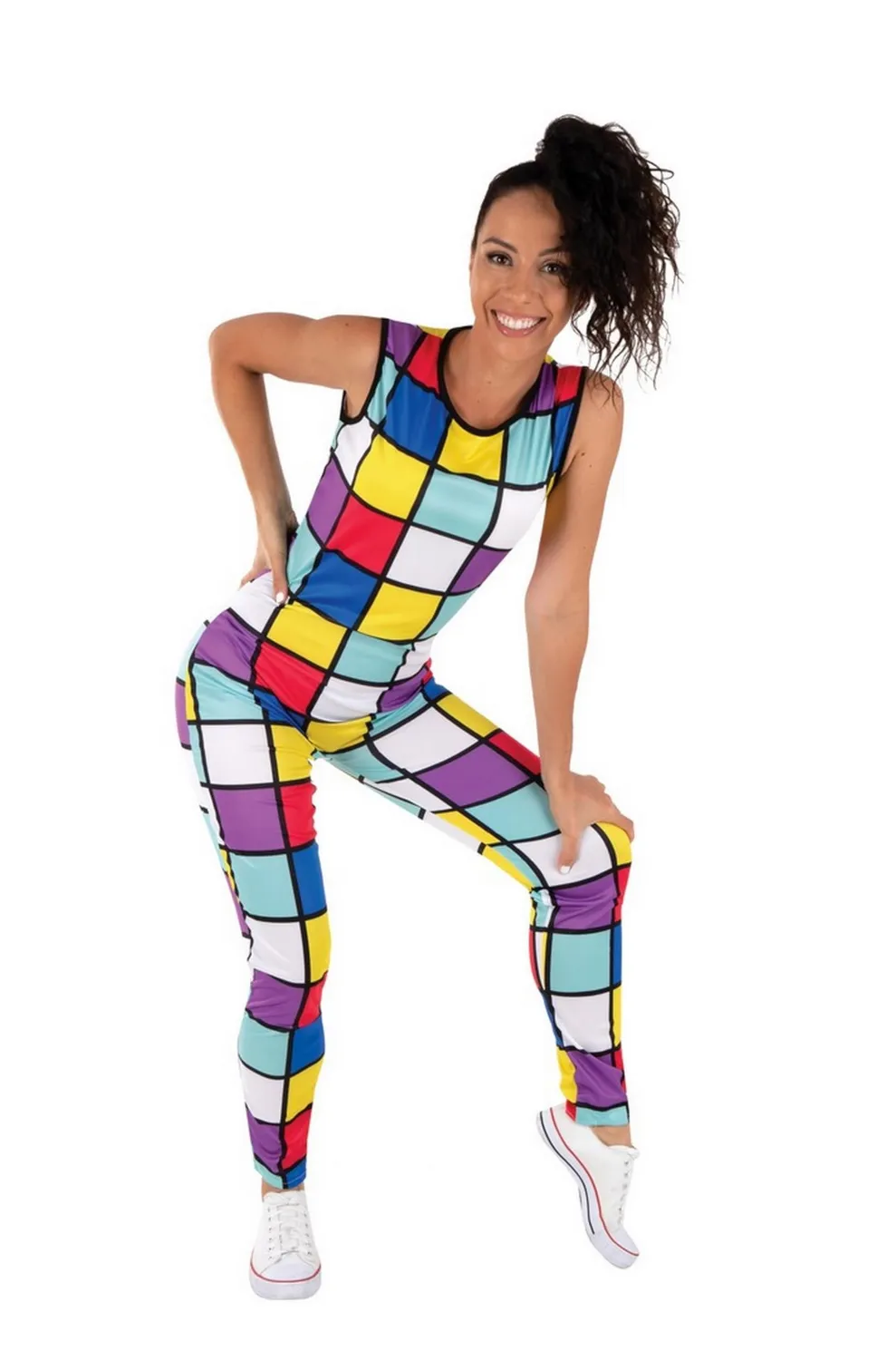 P'tit Clown Tuta Fluo Costume Adulto L-XL