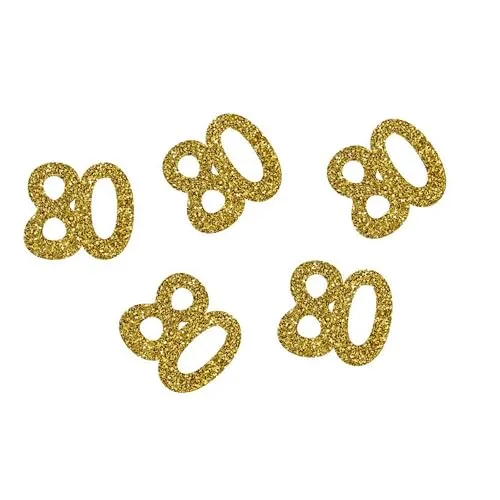 P'tit Clown coriandoli glitterati 80 oro 50 pezzi