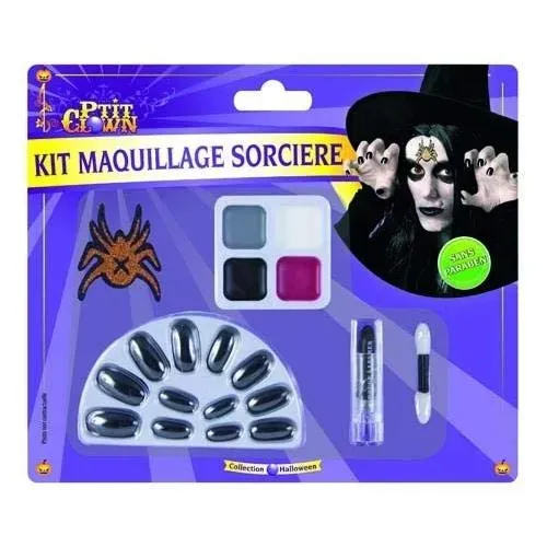 P'tit Clown kit trucco strega viso Halloween bambino