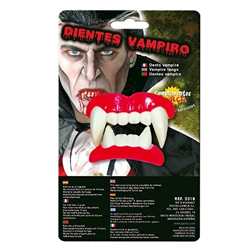 Fiestas Guirca 2318 denti vampiro bianchi taglia unica