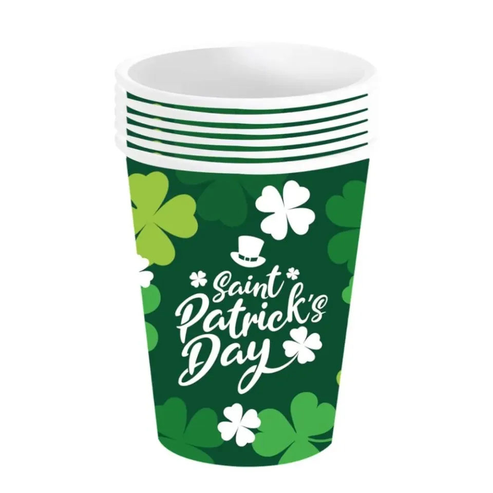Fiestas Guirca St Patrick 6 bicchieri carta 240 ml festa