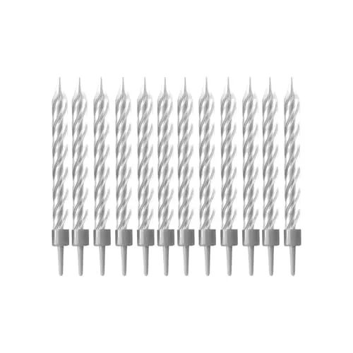 P'tit Clown argento spirale candela torta 10 pz