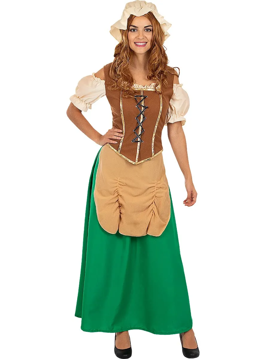 Funidelia Locandiera Medievale Costume Donna Marrone XS