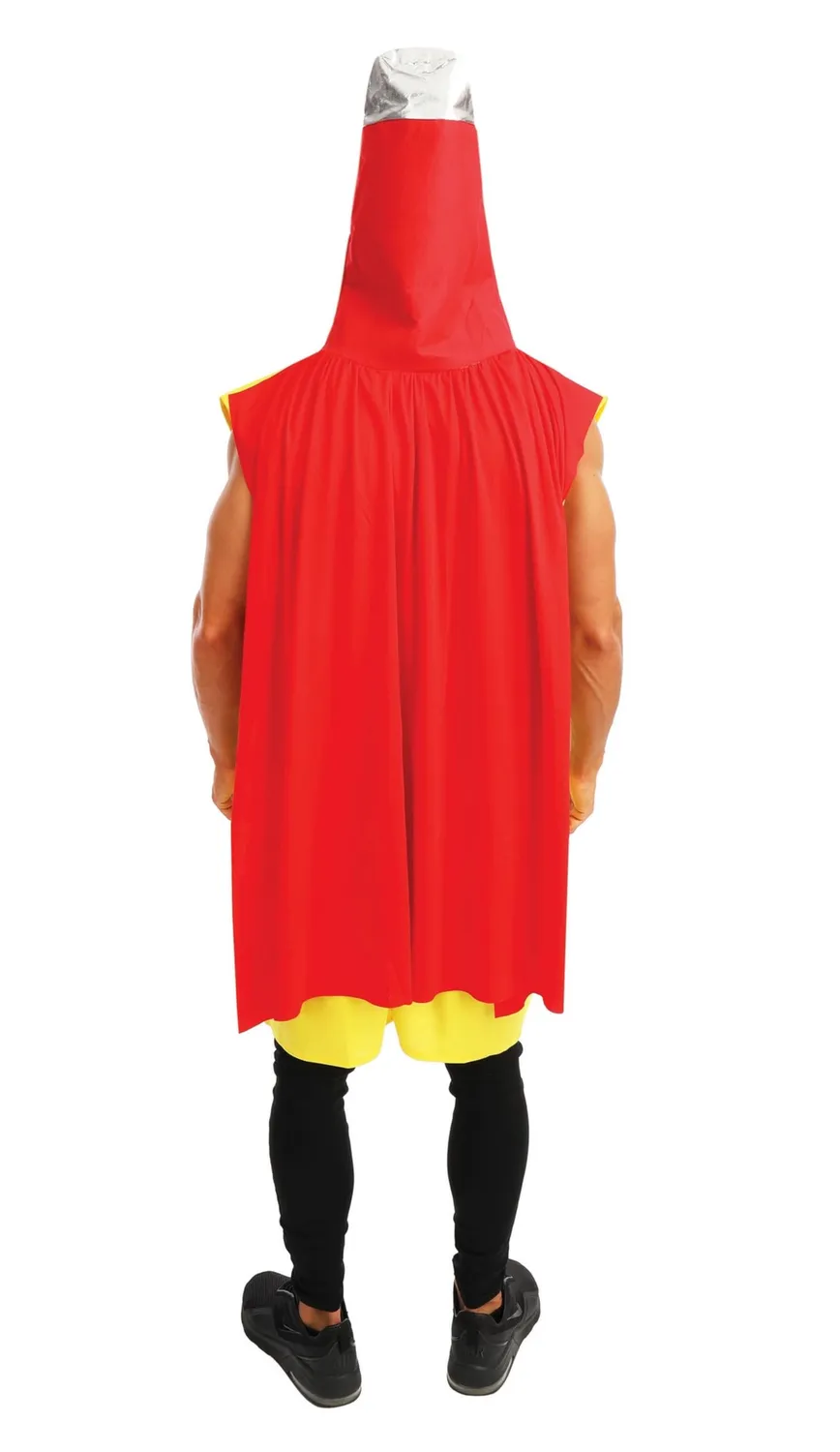 P'tit Clown Super Pastis 46052 costume bottiglia adulto giallo taglia unica