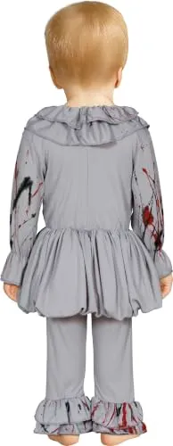 Guirca Pagliaccio Malvagio costume bambini 12-18 mesi