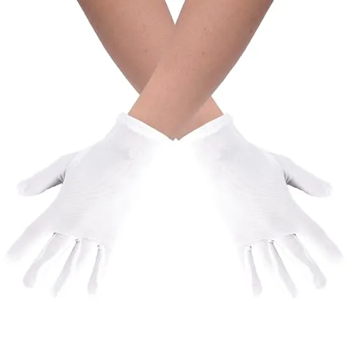P'tit Clown Guanti bianchi adulti coppia accessorio