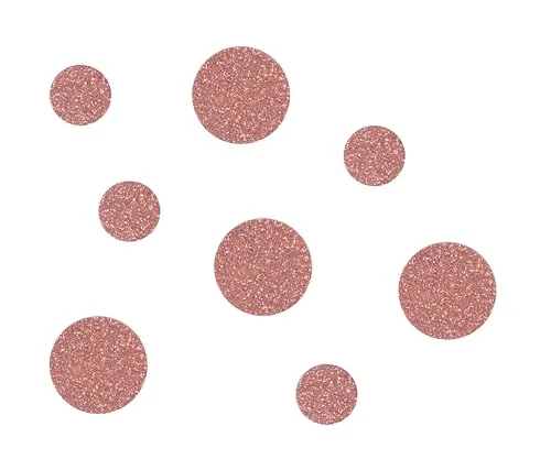 P'tit Clown re22735 coriandoli rotondi glitter rosa oro 50 pezzi