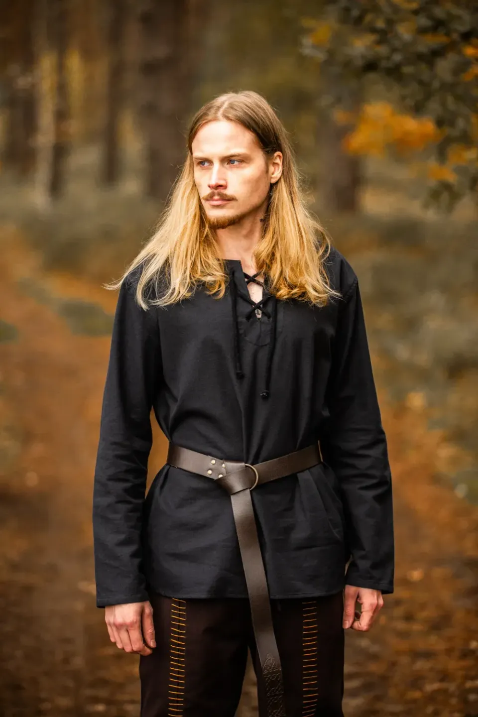 La Bottega di Merlino Otto camicia nera cotone