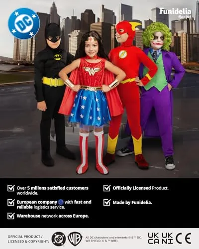 Funidelia Superman Deluxe Bambino 7-9 Anni con Mantello
